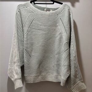 She + Sky Textured Cream Sweater